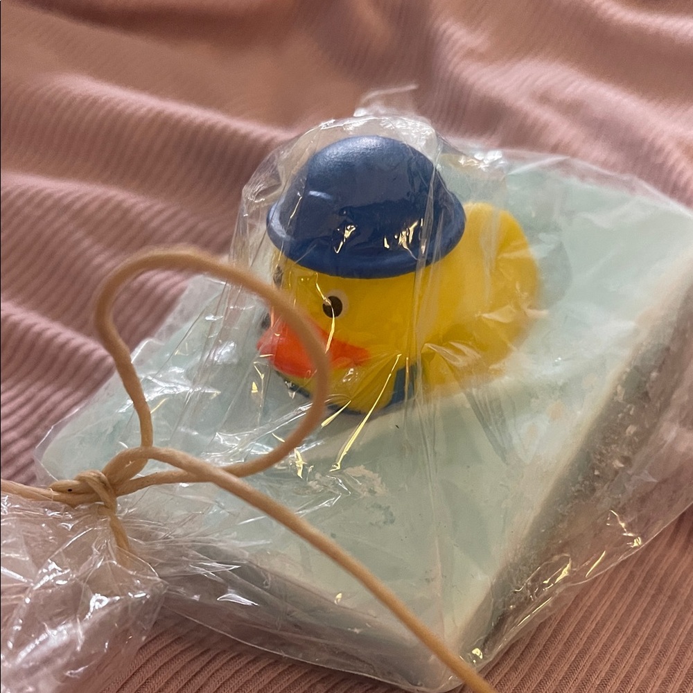 Yellow Duck Soap with Blue Hat